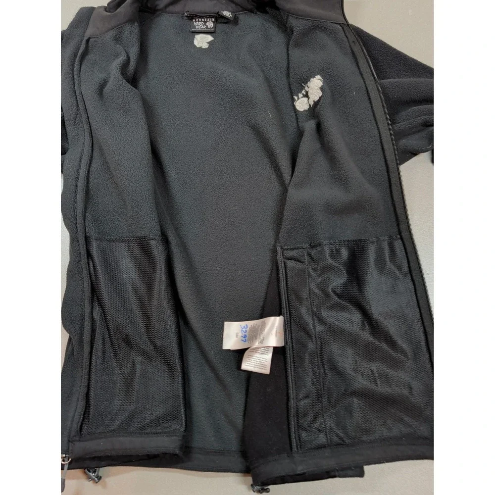 Mountain Hardwear Mens Full Zip Fleece Jacket Black SOM4803 Medium Hiking Layer